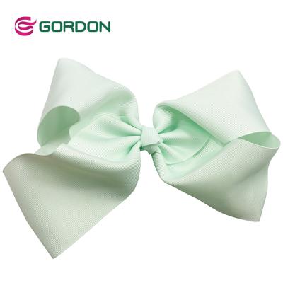 China Eco-Friendly Gordon Ribbons Alligator Hair Clip Bow Grosgrain Long Hair Bow for sale