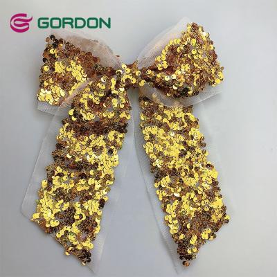 China Gordon Ribbons Boutique Hair Accessories Glitter Hair Bow Kids Girl Glitter Ballerina Eco-Friendly Bow for sale