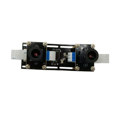 China Dual-lens synchronous ultra wide angle manual focus camera module with 650nm infrared filter CBT-3MPFF72-DL06 for sale