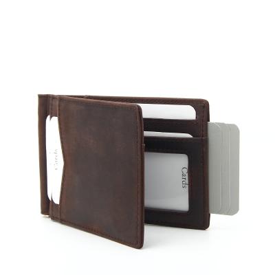 China RFID Front Pocket Wallet Minimalist Slim Bifold With Money Clip For Men RFID Blocking Wallet for sale