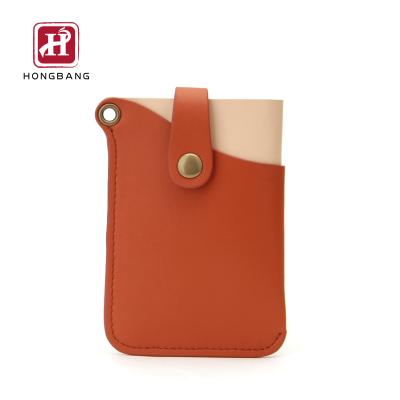 China Vintage Design Slim Card Holder with Pull Tag Pocket, Customized Business Card Holder in High Quality for sale