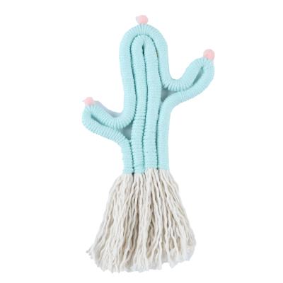 China 100% Handmade Rainbow Handwoven Hot Selling Cactus Decorative Hangings for sale