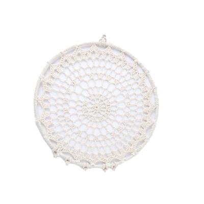 China 100% handmade up-to-date woven circular decorative wall hanging handwork decoration living room flats for sale