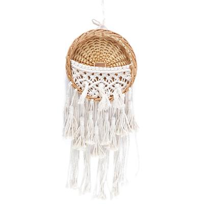 China 100% Hand-woven Creative Handmade Bohemian Decoration Bamboo and Rattan Wall Decorations for sale