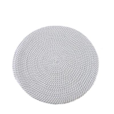 China Round Woven Natural Waterproof Heat Resistant Rattan Woven Place Viable Mat Non-Slip Home Dining Mat for sale