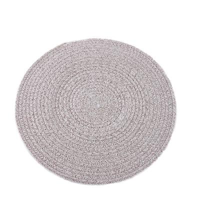 China Sustainable Jute Round Hand - Woven Rattan Dining Room Living Room Area Rug for sale