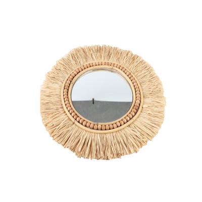 China Hot Selling Plant Flower Modern Minimalist Decor Modern Home Decor Bamboo Mirror Rafica for sale