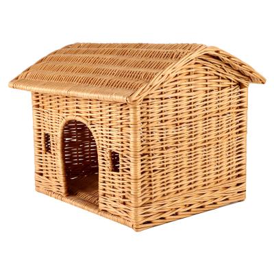 China 2022 Hot Sale Breathable Eco Friendly Hand - Woven Wicker Pet Cat Cage for sale