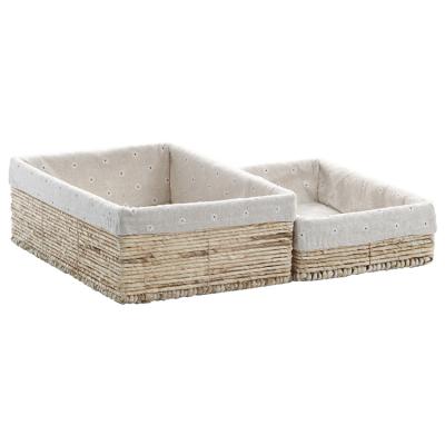 China New-Fashion Storage Decor Multifunctional Rectangular Woven Basket Storage Box Stackable Woven Organizer Basket for sale