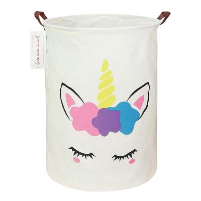 China Factory Direct Sale Sustainable Customizable Canvas Cotton Folding Woven Laundry Hamper for sale