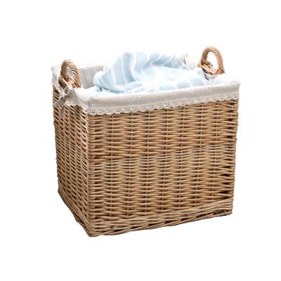 China Large Capacity Handmade Wholesale Eco - Friendly Wicker Laundry Hamper With Handle for sale