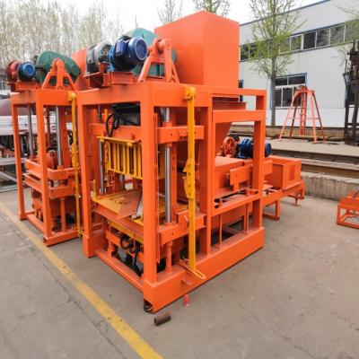 China Building Material Shops QTJ4-25 Automatic Cavity Block Solid Brick Interlocking Concrete Paver Making Machine Production Line for sale