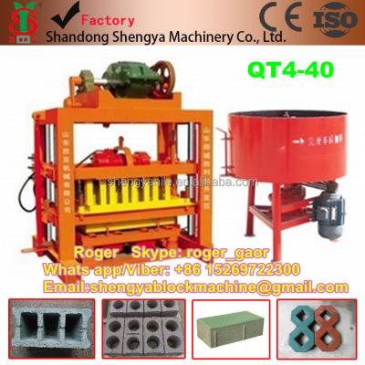 China CONCRETE Cabro Making Machinery, Making Machinery Plant QTJ4-40 Cabro Paving Block Making Machine for sale