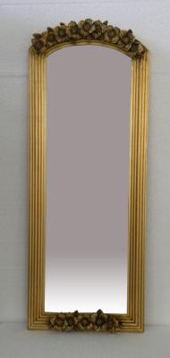 China Wooden  floor standingMirror,antique gold wood wall mirror for sale