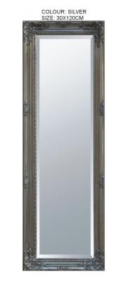 China antique silver full length wall mirror 30x120cm for sale