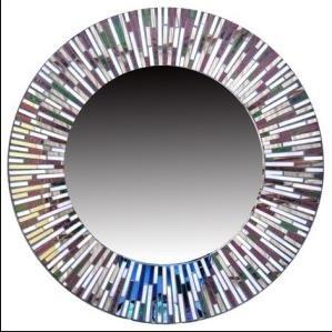 China 2013 hot selling fashion round mosaic wall mirror for sale