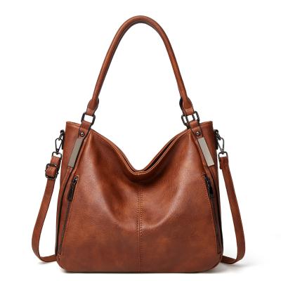 China Design High Quality PU Leather Tote Bag Lady Handbag Daily Shoulder Bag Bags Soild Color Purse Handbags For Women Wholesale for sale