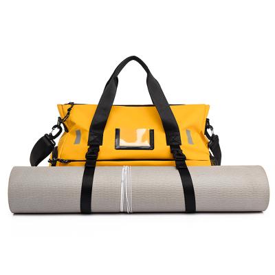 China Fashion Light Weight Travel Waterproof Duffle With Shoe Compartment Foldable Yoga Mat Duffel Bag Sports Gym Duffel Bag for sale