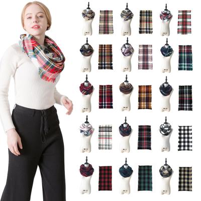 China Everyday Women's Pashmina Buffalo Plaid Infinity Scarf for sale