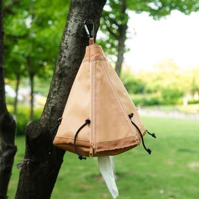 China Minimalist Outdoor Shaped Durable Organizer Tissue Storage Pouch Camping Tent Tissue Box Tent Paper Holder Linen Towel Organizer for sale