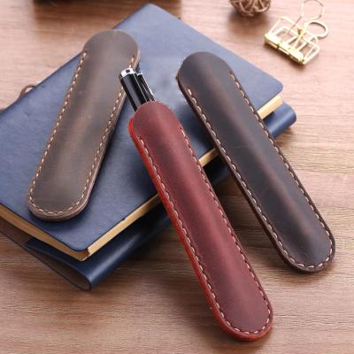 China Genuine Leather Cosmetic Multi Function Organizer Pen Holder Brush Comb Holder Desk Table Holder 2022 Pen Stand Holder Custom Logo for sale