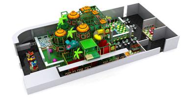 중국 테마드 PVC 큰 실내 놀이 시설 장비, 7m 숲 운동장 판매용
