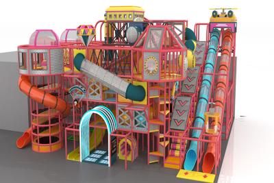 China Giant Slides Kids Indoor Playground Equipment Fireresistant 8m Hight for sale