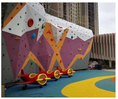 China ODM Playground Equipment Rock Climbing Wall , Fiberglass Climbing Wall Panels for sale