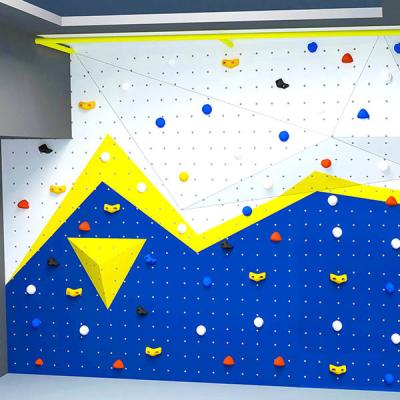 China playroom rock climbing wall , Steel Frame Climbing Wall With Fiberglass Panel for sale