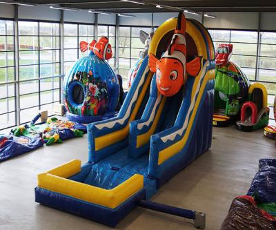 China Playground Kids Inflatable Bouncer , OEM Inflatable Slide And Bounce House for sale