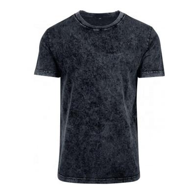 China 250 gsm Vintage Heavy Custom Viable 100% Cotton T-shirts Fashion Crewneck Mens Washable T-shirt Black Washed Oversized T-shirt for sale