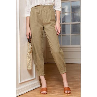 China Breathable Pantalones Hose Casual Summer Women Canvas Cotton Cargo Pants for sale