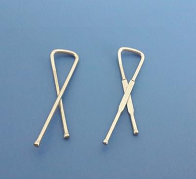 China Garment Accessories Metal Shirt Collar Clips , X Shape Metal Clip for sale