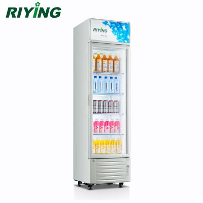 China 238 Liter Visi Cooler Showcase Fridge Commercial Glass Door Single-temperature Refrigerator for sale