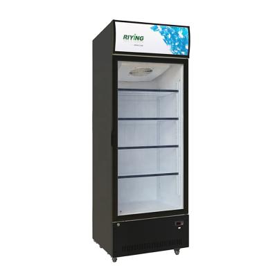 China OEM 420L Single-temperature Single-temperature Display Display Glass Chiller Commercial Glass Door Beverage Fridge Cold Refrigeration Equipment for sale