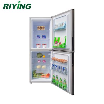 China COMPRESSOR 252 liter home double door and half half household refrigerator top freezer freezer refrigerator for sale