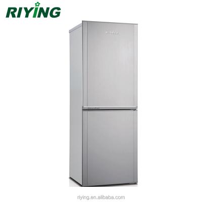 China COMPRESSOR Double Door And Bottom Freezer 188 Liter Stainless Steel Household Fridge BCD-188 for sale