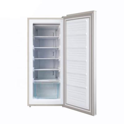 China Hotel 200L Defrost Single Door Upright Freezer Upright Freezer With Roll Link Evaporator Shelves For Quick Freezing for sale