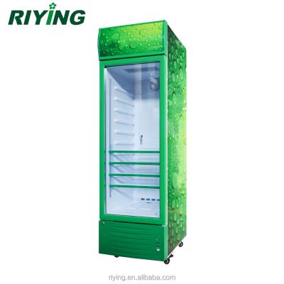 China Single-Temperature Commercial Single Door Refrigerator Showcase Vertical Refrigerator for Pepsi Beer with Muffin Link Vaporizer for sale