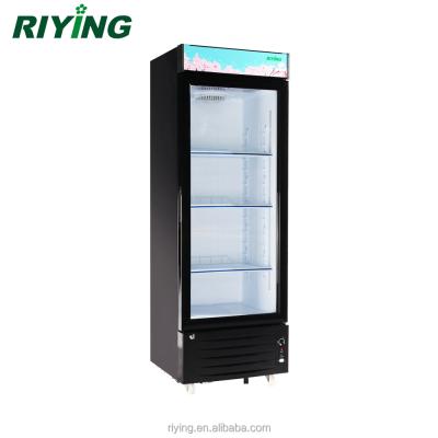 China Single-temperature Supermarket Commercial Refrigerator Single Door Glass Display Fridge for sale