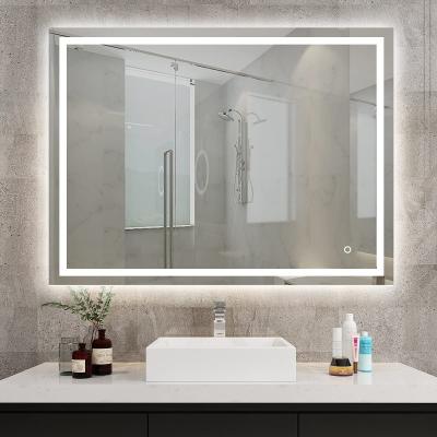 China 24 x 32 Inch Backlit LED Bluetooth Speaker Wall Mounted Mirror Illuminated Bathroom Mirror and Extra Features - Bluetooth Speaker Heat Protection/Anti-Fog/Funct D obscuration for sale