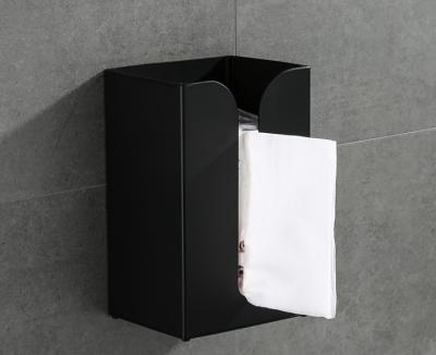 China Wall Mounted Type Space Aluminum Wall Mounted Toilet Paper Box Without Perforation for sale