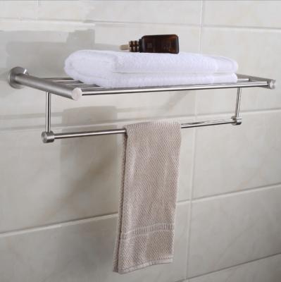 China Fashion SUS304 Brushed Stainless Steel Round Bath Towel Rack for sale