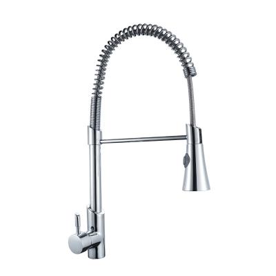 China Modern Mix Cold And Hot Water Spring Pull Kitchen Faucet Multifunctional Basin Faucet for sale