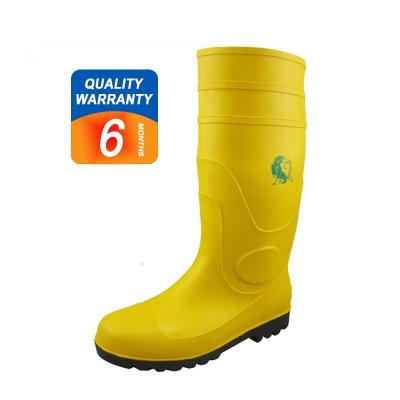 China PVC Have CE Certificate Six Months Guarantee Yellow PVC Rain Boots Wellington Boots for sale