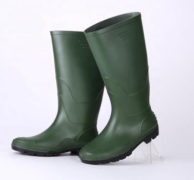 China Cheap PVC Green Light Weight Safety PVC Rain Boots Non Wholesale for sale