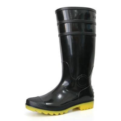 China Anti Slip Anti Slip Safety Light Weight Acid Resistant Safety China PVC Cheap Rain Rubber Boot For Work for sale