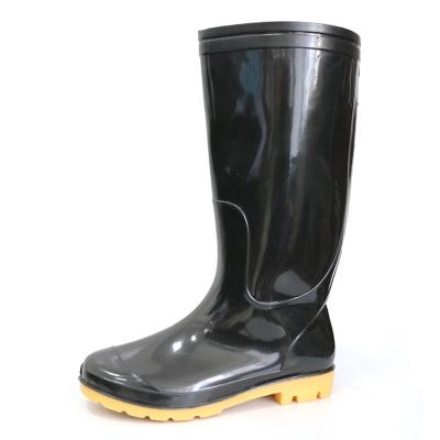 China rainy weather garden cultivating agriculture etc. cheap black 2 dollar non lightwegiht safety pvc glitter rain boot for sale