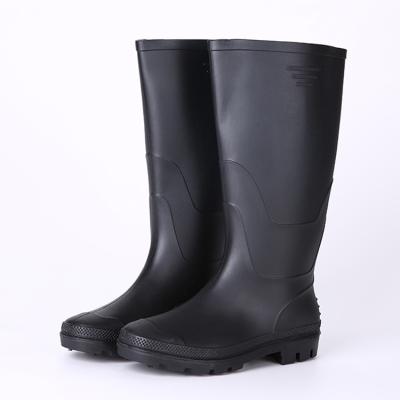 China Cheap Rain Rubber Boots Knee High Safety PVC Anti Oil Waterproof Lightweight Chemical Resistant Acid Black Non Slip Waterproof for sale