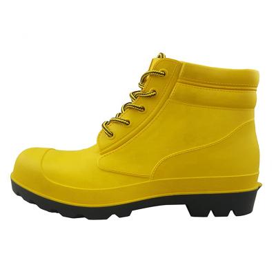 China Steel Toe Oil Ankle PVC Safety Rain Acid Resistant Shoes Waterproof for sale